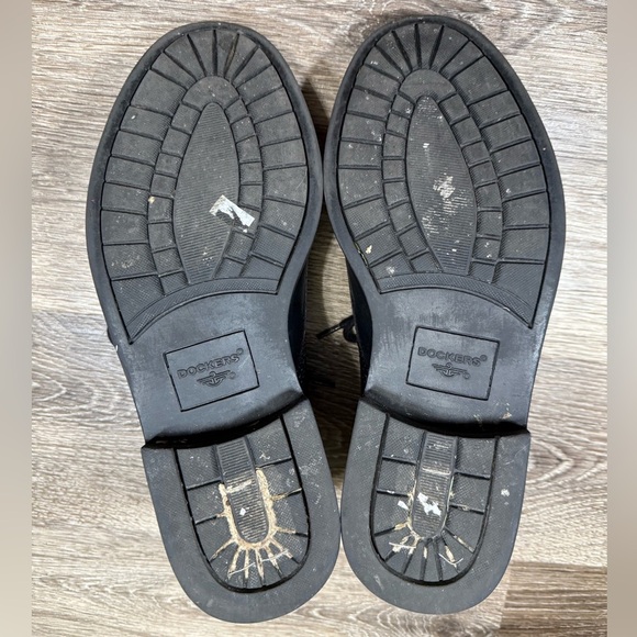 Dockers Shoes Sz 8 Mens Black Leather Gordon Cap Toe Oxfords Laces - Picture 5 of 7